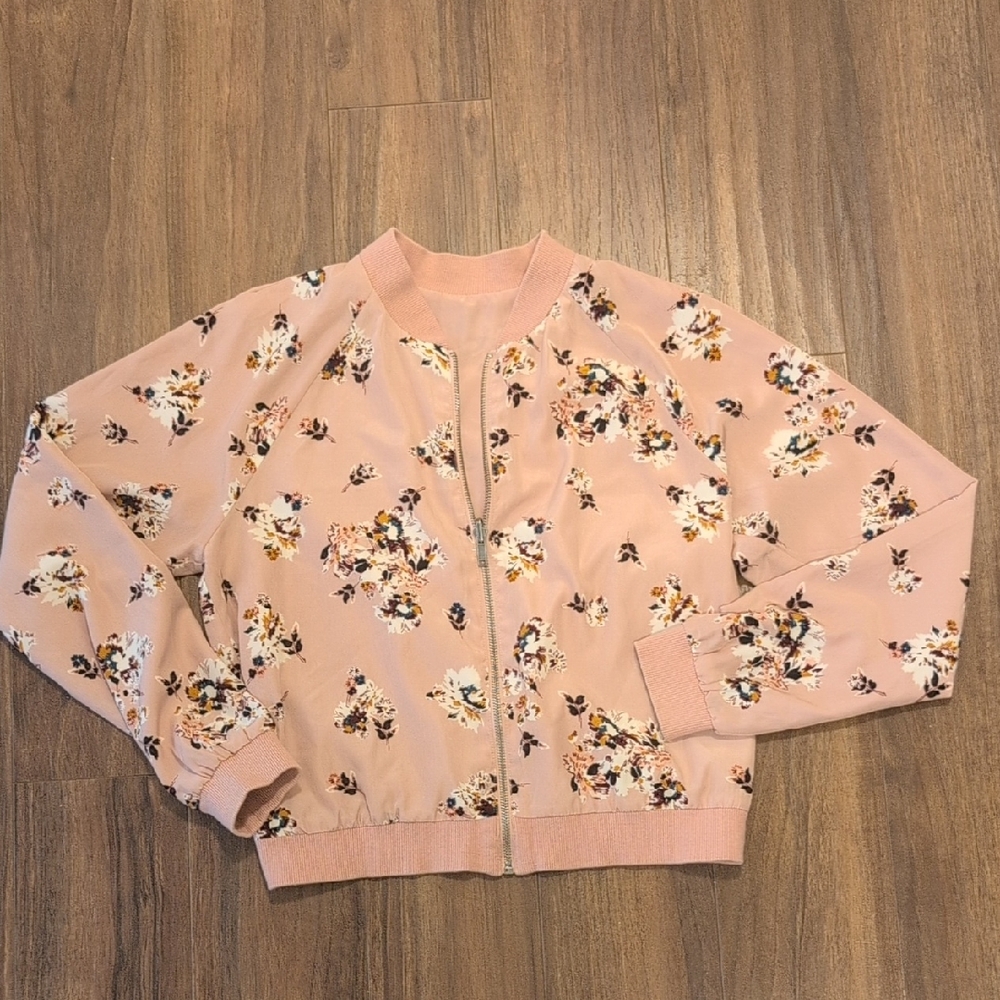 Floral Pink Reversible Bomber Jacket